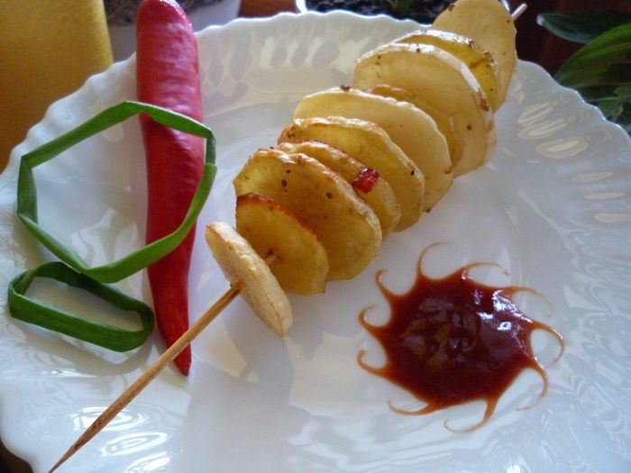 Картофельные шашлычки