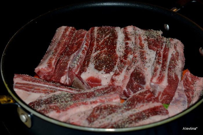 Говяжьи ребра с имбирным соусом