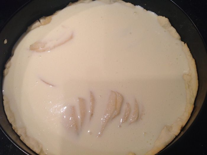 Пирог с грушей и клюквой