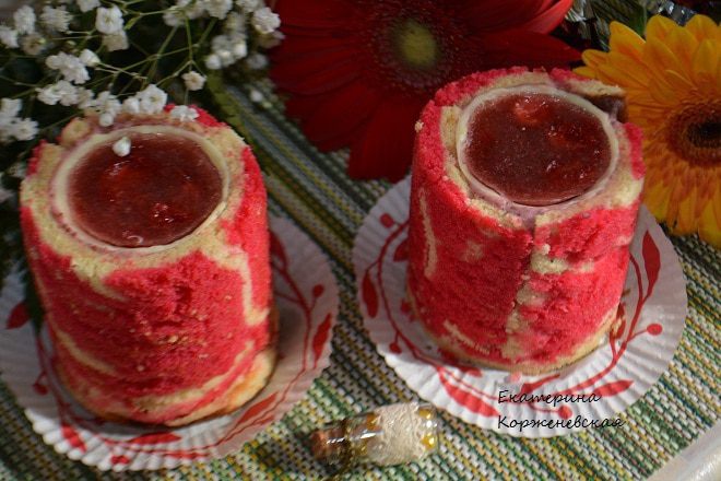 Пирожное &amp;quot;Клубничный рассвет&amp;quot;