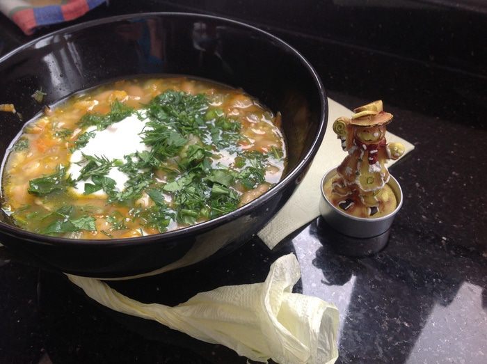 Суп с фасолью и кускусом