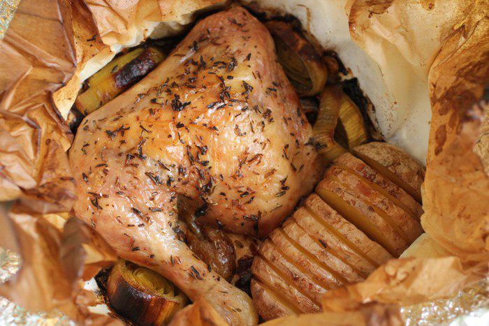 Запеченная курица &amp;quot;Котопуло клефтико&amp;quot;  (Κλέφτικο)