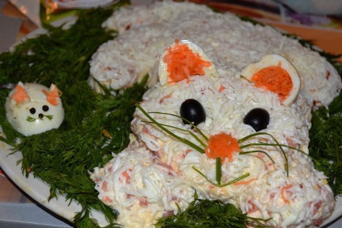 Салат &amp;quot;Кот-мышелов&amp;quot;