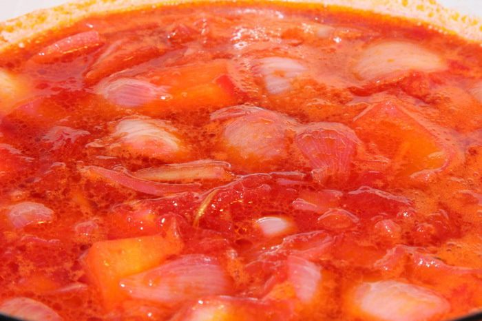 Овощной крем-суп с апельсиновым соком