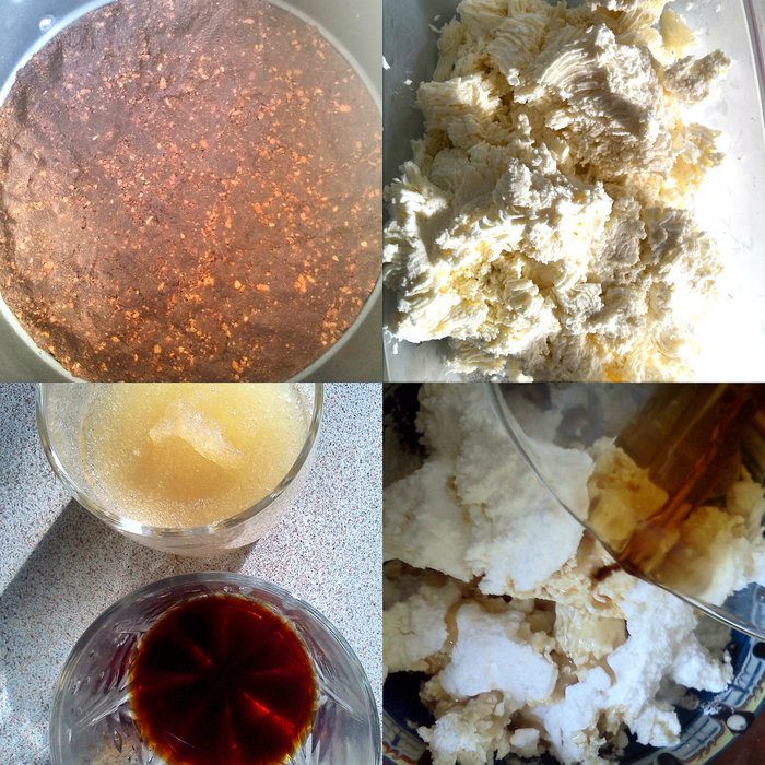 Чизкейк с халвой (без выпечки)