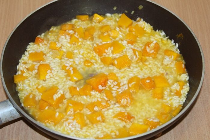 Ризотто с тыквой и белыми грибами
