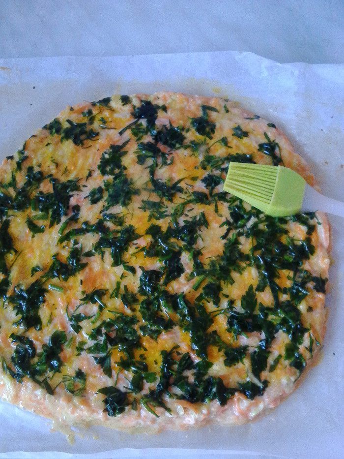 Пицца из тыквы с курицей