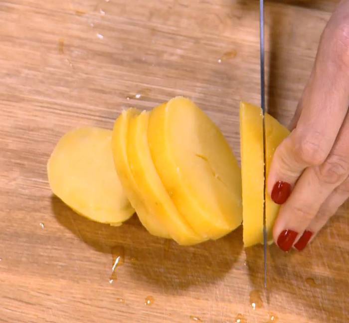 Семга с картофелем в медовой глазури 