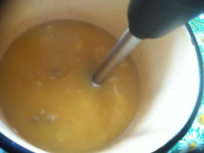 Суп-пюре с тыквой и курицей 