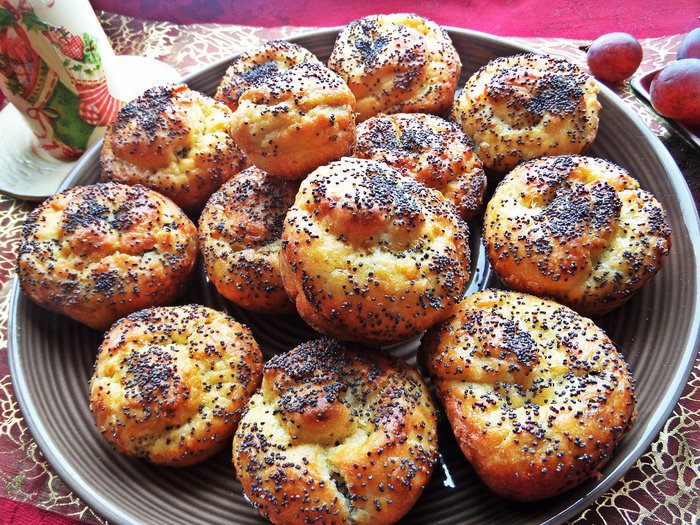 Сливочные булочки с маком (на маскарпоне)