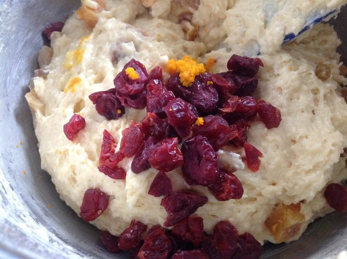 Рождественский творожный кекс с сухофруктами и апельсиновым ароматом