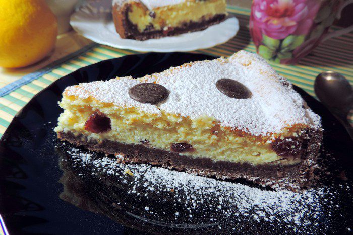 Чизкейк с &amp;quot;пьяной&amp;quot; клюквой