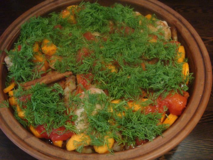 Рагу из куриных крылышек