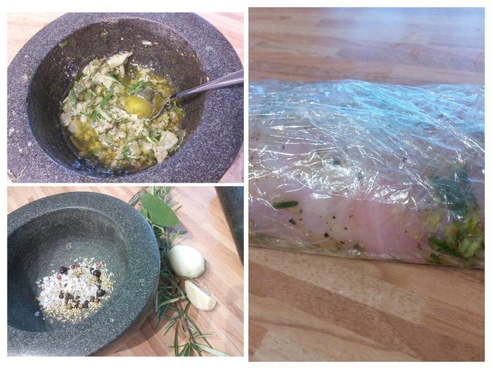 Седло кролика, фаршированное ароматным рисом