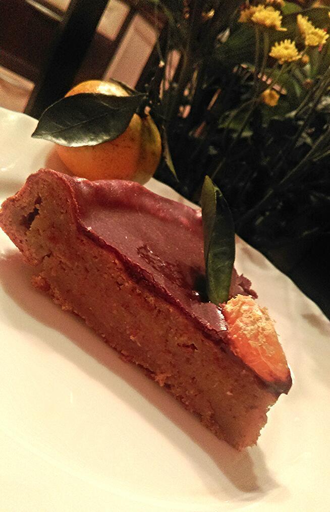 Осенний пирог с хурмой 