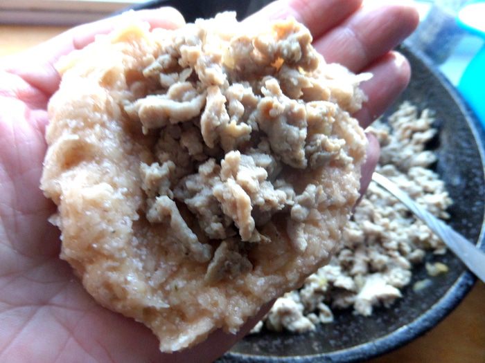 Драники с мясной начинкой