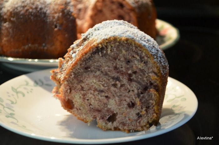 Ежевичный джемовый кекс