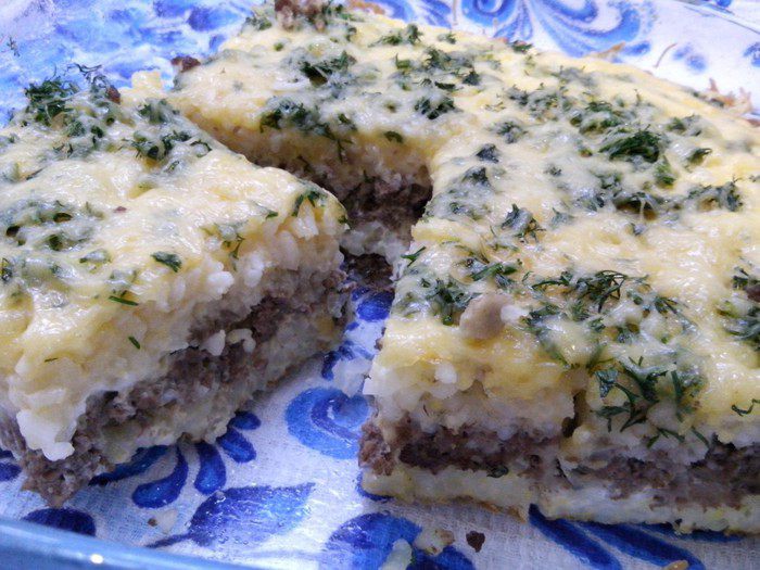 Вкусный мясной омлет в духовке