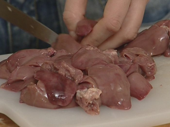 Ризотто с куриной печенкой