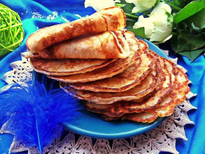 Блинчики с кокосом и отрубями