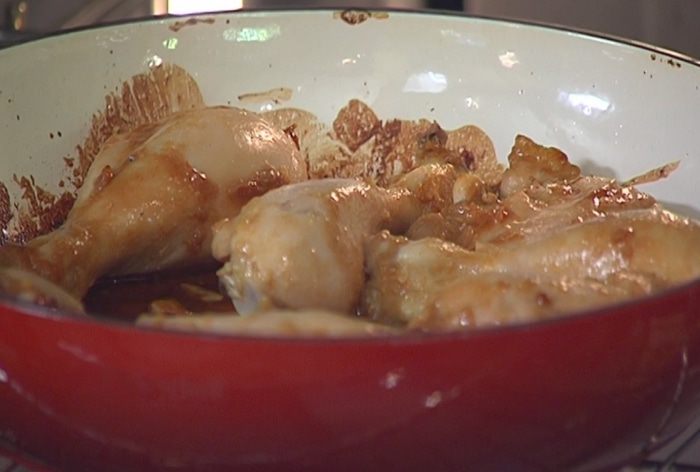 Цыпленок по-восточному с имбирем и чесноком