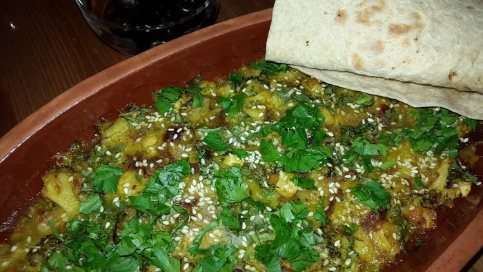 Постный &amp;quot;омлет&amp;quot; с овощами, запеченный в глиняных тарелках