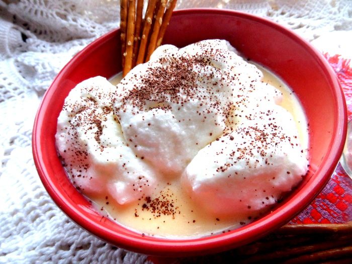 Суп-крем со снежками (Lumepallisupp)