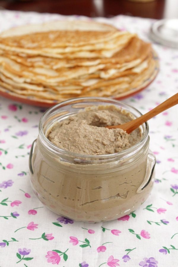 Блины с  муссом из утиной печени