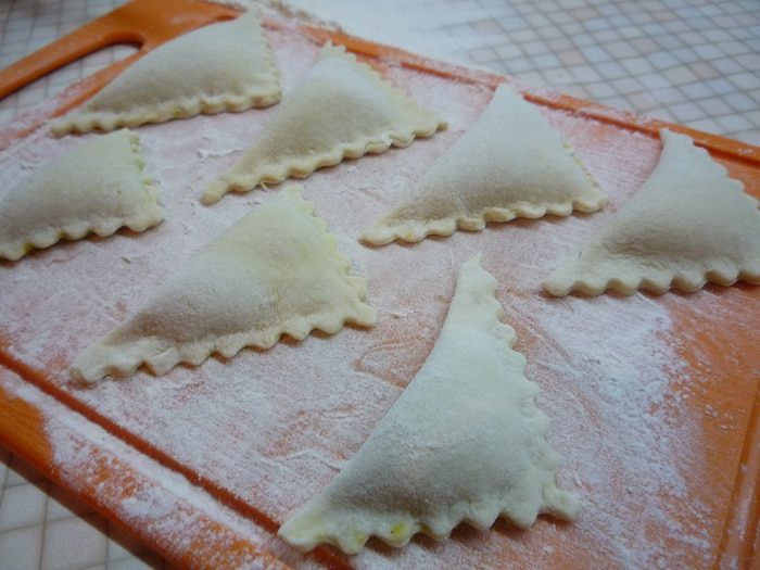 Постные пельмени с кабачками