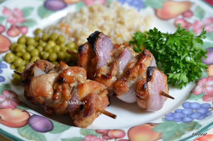 Маринованный куриный шашлык