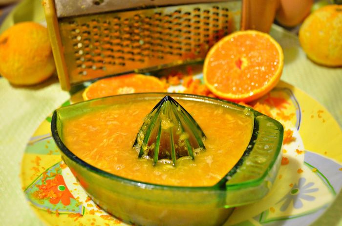 Сорбе из мандаринов и клубники