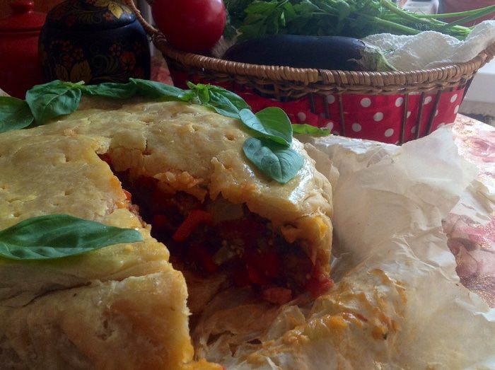 Пирог с рататуем