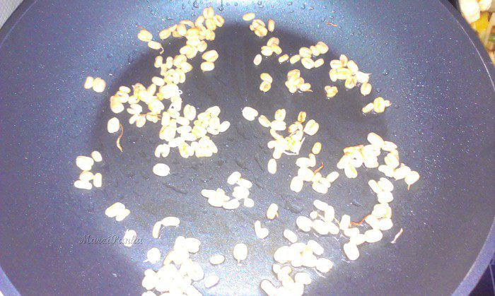 Кус-кус с паниром, овощами wok и ростками маша