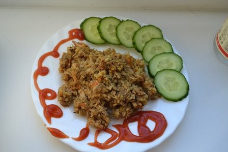 Ризотто с курицей и грибами в мультиварке