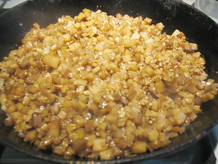 Баклажановый террин в сладком перце