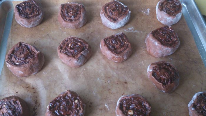 Шоколадные булочки с начинкой