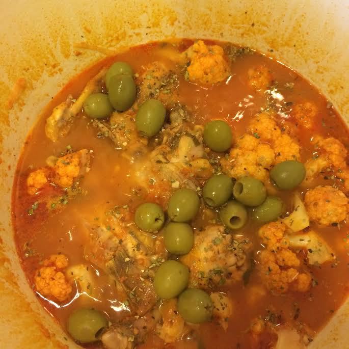 Тушеная курица