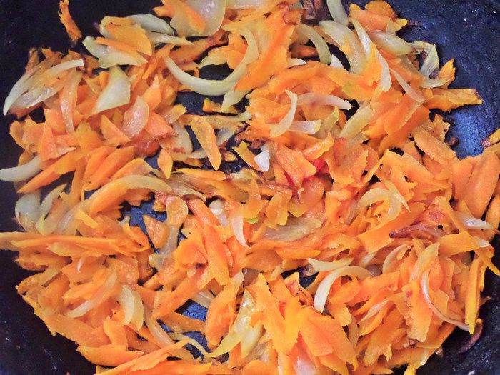 Булгур с сердечками в съедобной тарелке