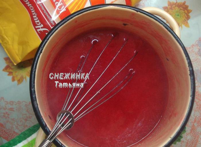 Клюквенный мусс-зефир на манной крупе