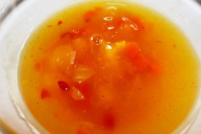 Утиные сердечки в экзотическом соусе