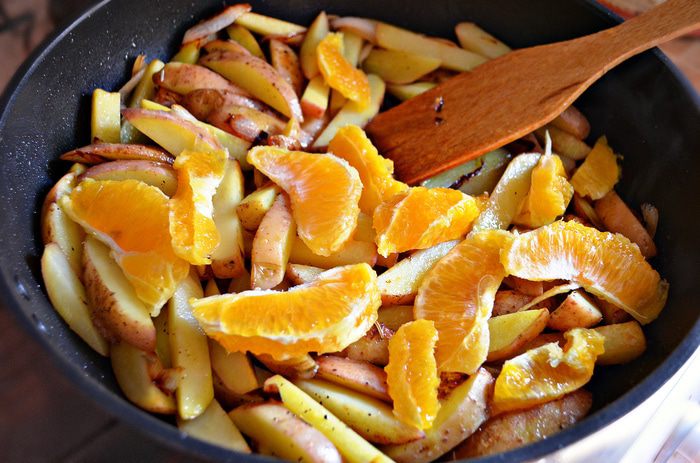 Картофель, запечённый с апельсином