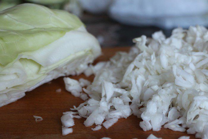 Перец, фаршированный капустой (заготовка)