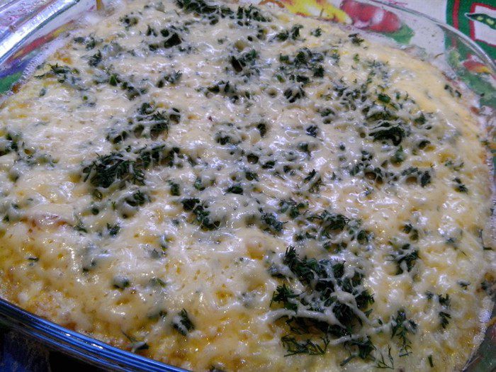 Вкусный мясной омлет в духовке