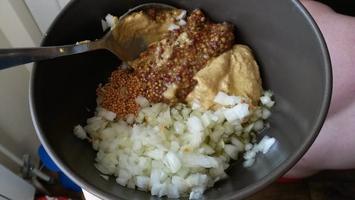 Курица в горчичном маринаде с овощами