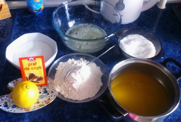 Кокосовый кекс на белках