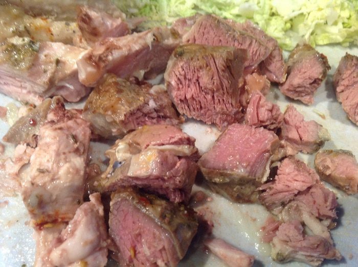 Запеканка из говядины с пореем и хреном