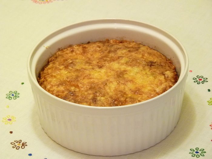 Двухслойный икорный пирог с рисом