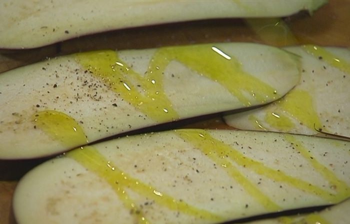 Рис с баклажаном, фетой и гранатом