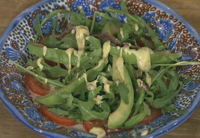 Картофельный салат с авокадо и домашним майонезом 