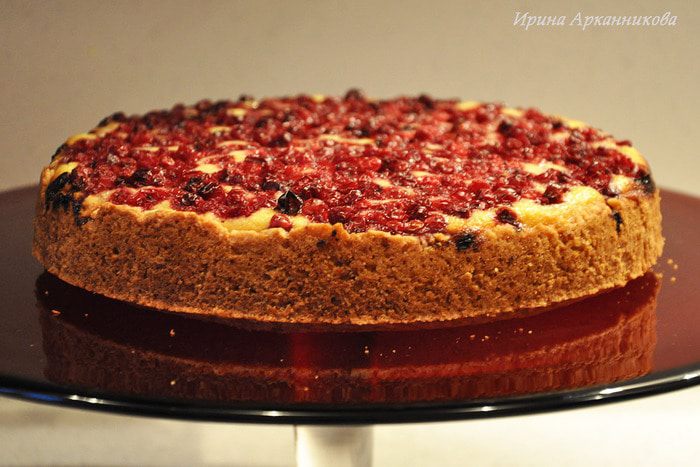 Брусничный чизкейк